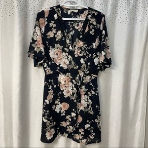 Black floral dress